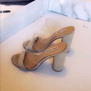Steve Madden cleat mules suede tan beige nude 7